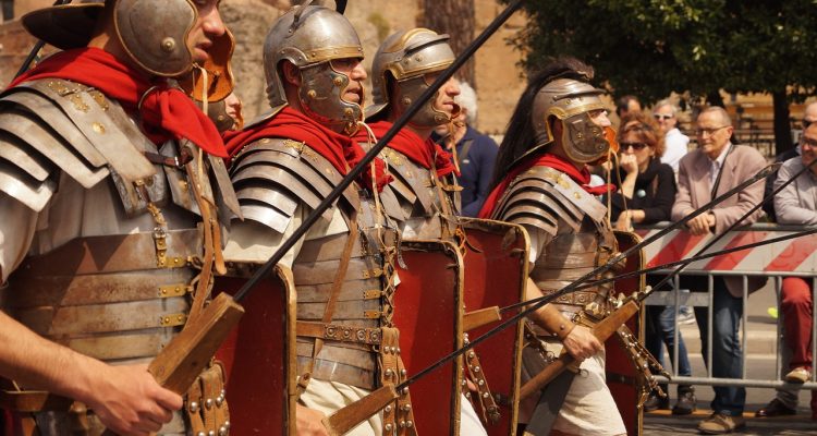 Men in Roman Costumes As part of Chichester's Roman week